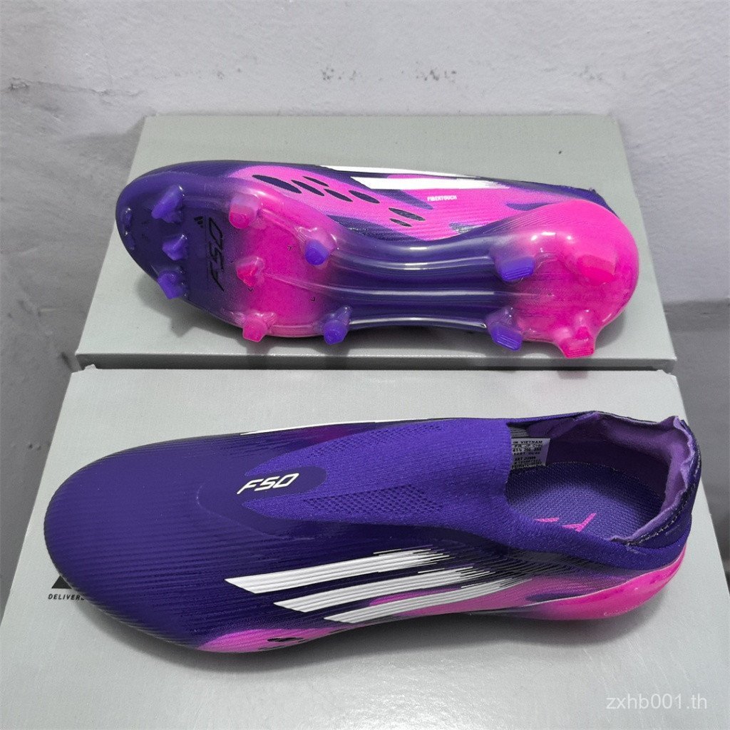 รองเท้าฟุตบอล F50 Elite FG Yamal ไม่มีเชือก กันลื่น และทนทาน ไซส์ 36-45