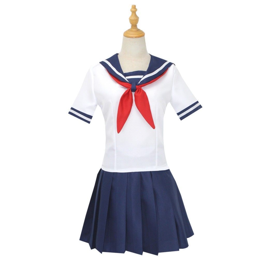 อะนิเมะ Yandere จําลอง Ayano Aishi คอสเพลย์เครื่องแต่งกายญี่ปุ่น JK ชุดนักเรียน