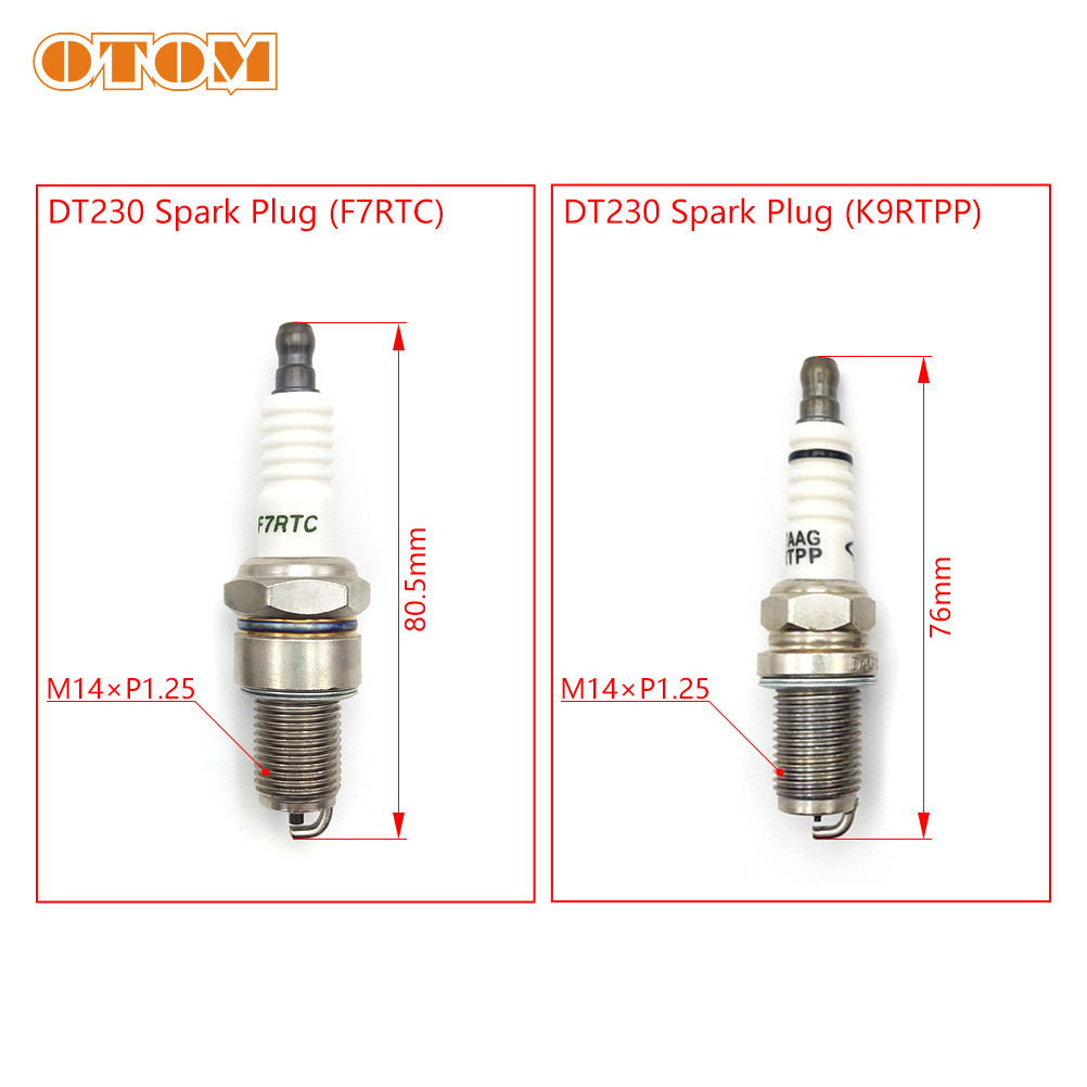 OT OTOM DT230 Spark Plug F7RTC & K9RTPP Ignition Device For YAMAHA MT250 2 Stroke dt 250cc Motocross