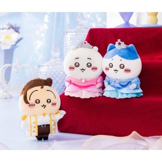 [Direct from Japan] Chiikawa Puwappa Princess Prince Mascot Plush Keychain Usagi Hachiware