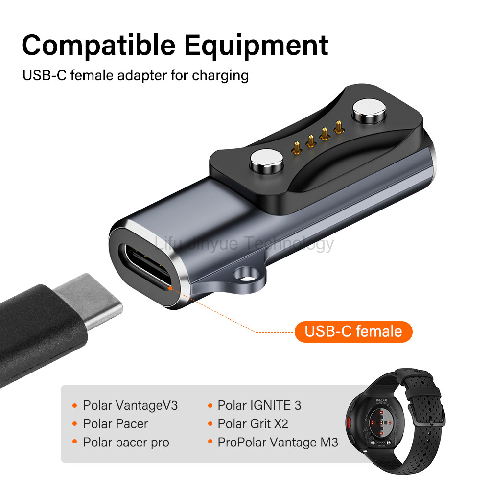 ประเภท C แม่เหล็กนาฬิกาอะแดปเตอร์ชาร์จสําหรับ Polar Pacer/Pro สําหรับ Ignite 3/Vantage V3/Grit X 2 P