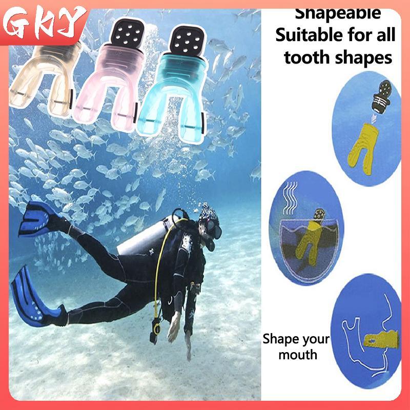 GKY ซิลิโคนดําน้ํา Mouthpiece Scuba Moldable กัด Mouthpiece Regulator พลาสติก Snorkel Mouthpiece GKY