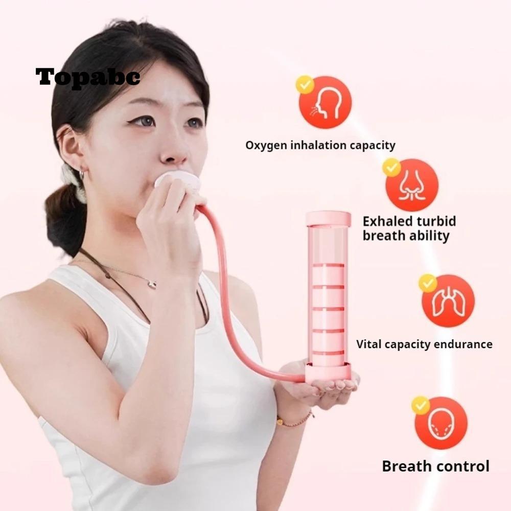 TOPABC Breathing Trainer, หายใจหน้าท้องไดอะแฟรม Breathing Dumbbells, ปรับความต้านทาน Core Strength T