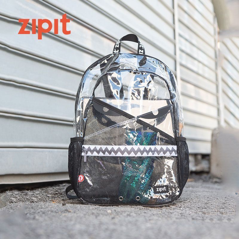 บ.หูเป่ย์พริกเทคโนโลยี บ., จํากัด ZIPIT กระเป๋านักเรียนกันน้ํากระเป๋าเป้สะพายหลังโปร่งใสสบายๆขนาดใหญ