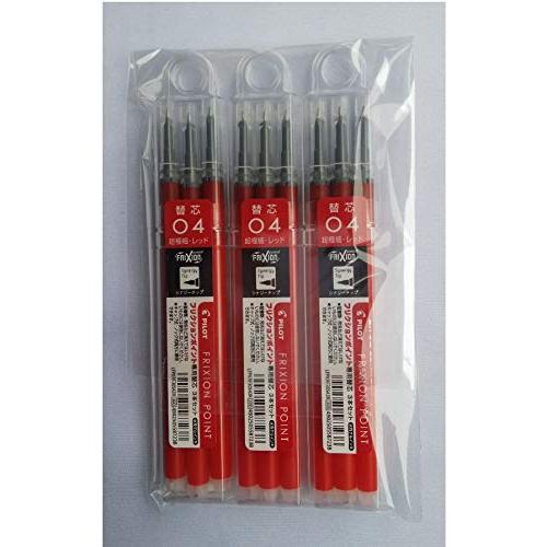 Pilot Frixion Point Knock 04 Replacement Refills [3-pack] Red LFPKRF30S43R x 3 (3-pack)