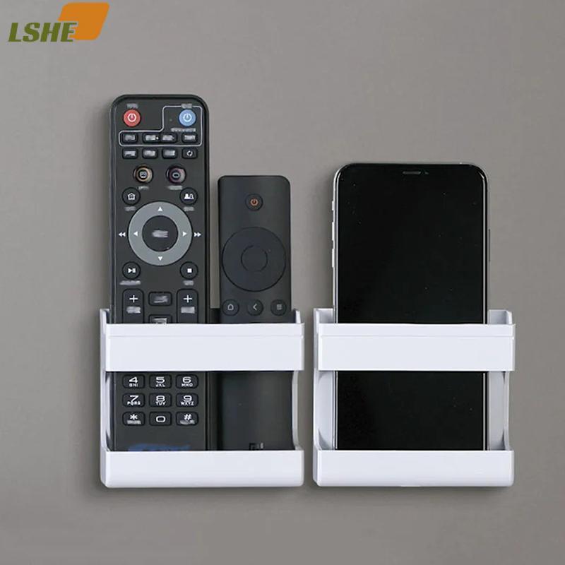 [LSHE] ที่วางรีโมทคอนโทรลกาว Punch-free Soet Holder โดยไม่ต้องเจาะโทรศัพท์มือถือชาร์จห้องนั่งเล่น Organizer กล่องเก็บใหม่
