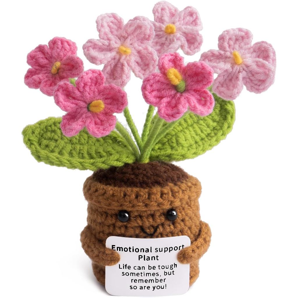 Handmade Positive Flower Crochet - Life is Tough But So are You - ของขวัญสร้างแรงบันดาลใจสําหรับผู้ห