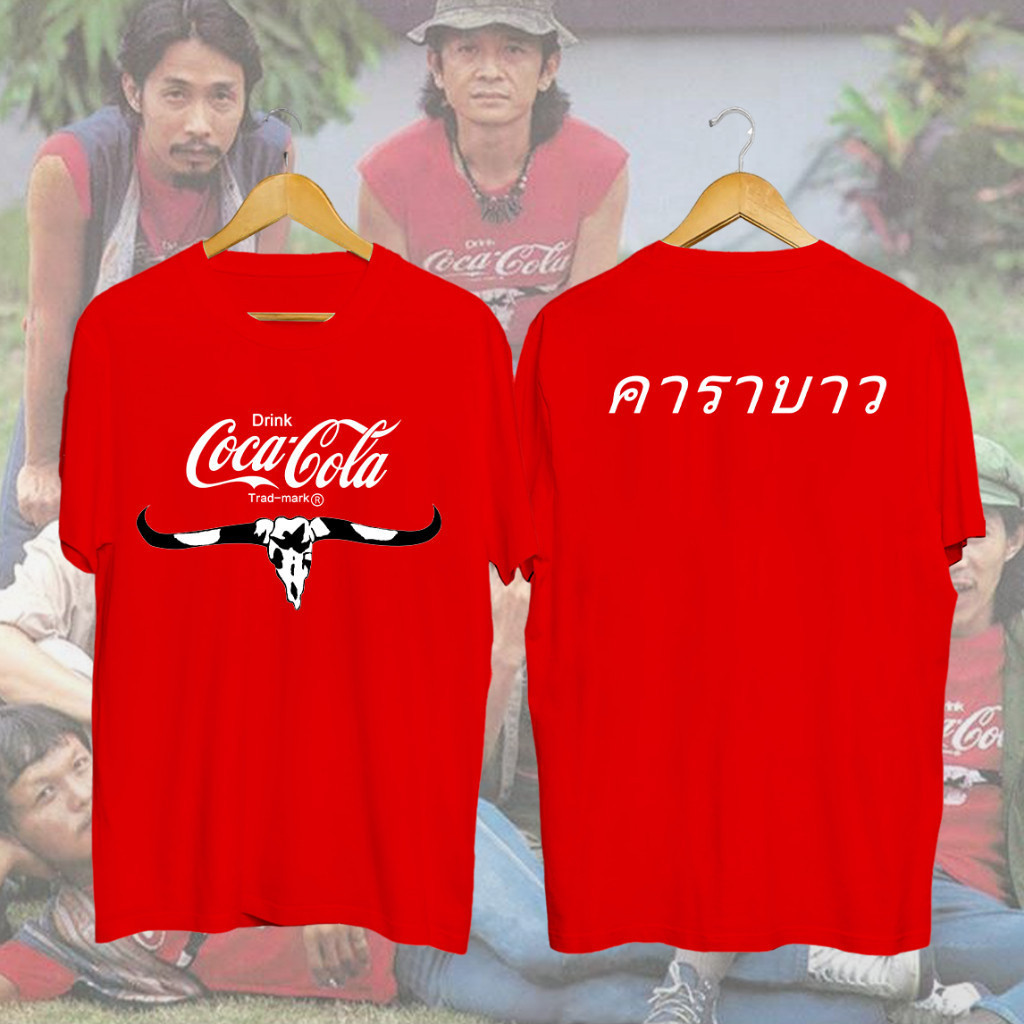 เสื้อยืดแขนสั้นผ้าฝ้ายแท้ 100% พิมพ์ลายโคคา-โคล่า คอต่ำ สวมใส่สบาย มีสินค้าพร้อมส่ง