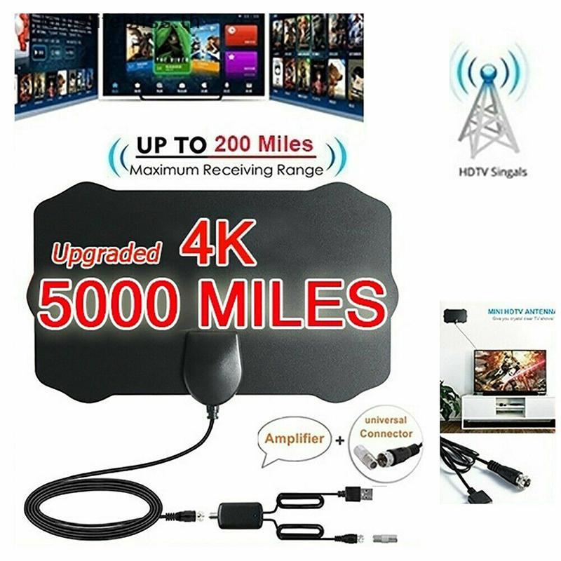 Louislifebliss 5000 Mile Range HDTV เสาอากาศ 4K HD ในร่มทีวีดิจิตอลเครื่องขยายสัญญาณอากาศใหม่