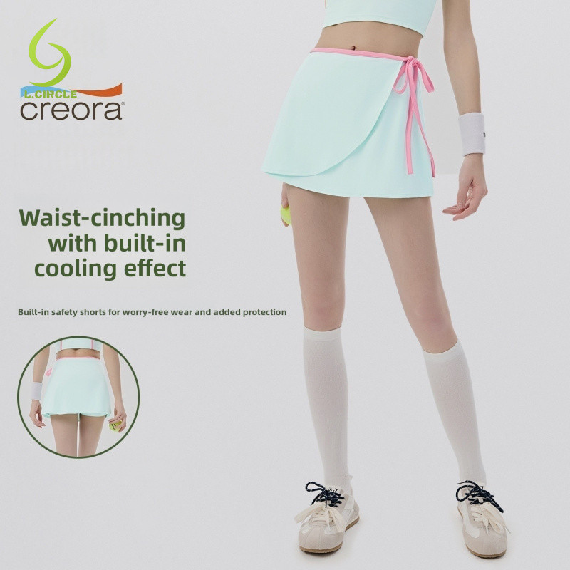 L.CIRCLESports Skirt Contrast Color Pocket One-Piece