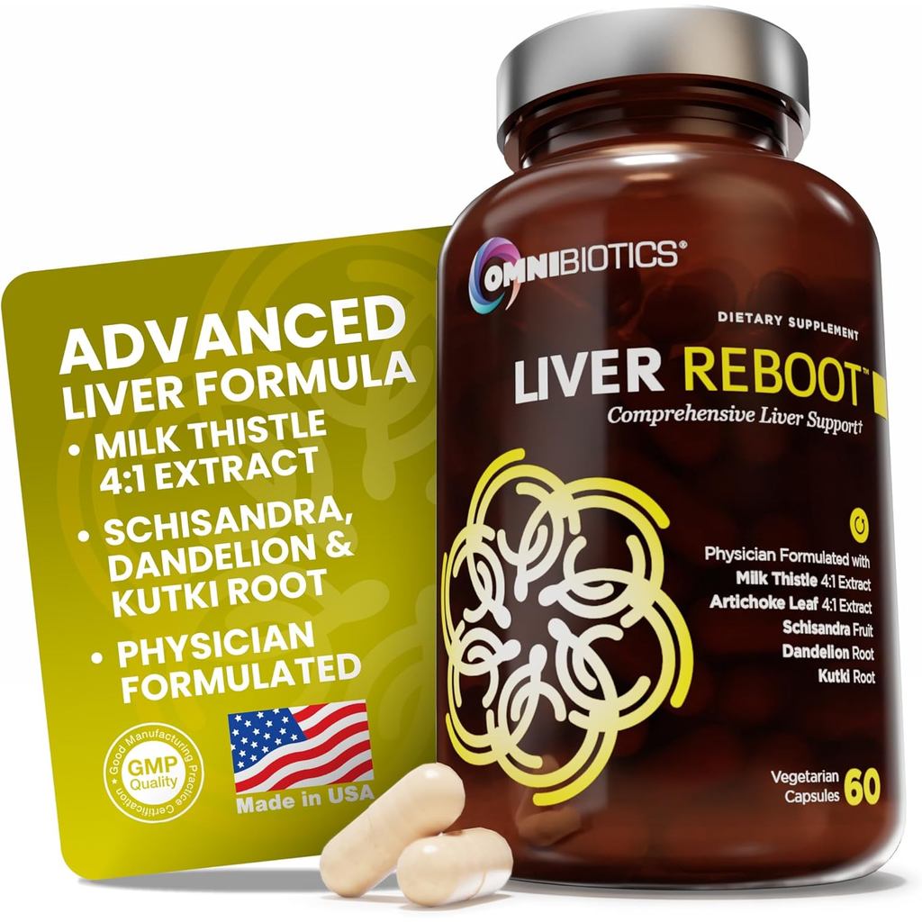 OmniBiotics r Cleanse Detox & Repair peoplement – Thistle, Dandelion Root, Alpha Lipoic Acid, Artich