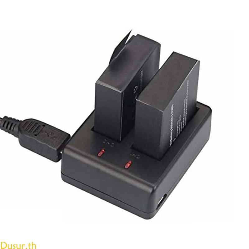 เครื่องชาร์จ Dusur เครื่องชาร์จคู่สําหรับอุปกรณ์เสริมสําหรับกล้อง EKEN J4000 H9R