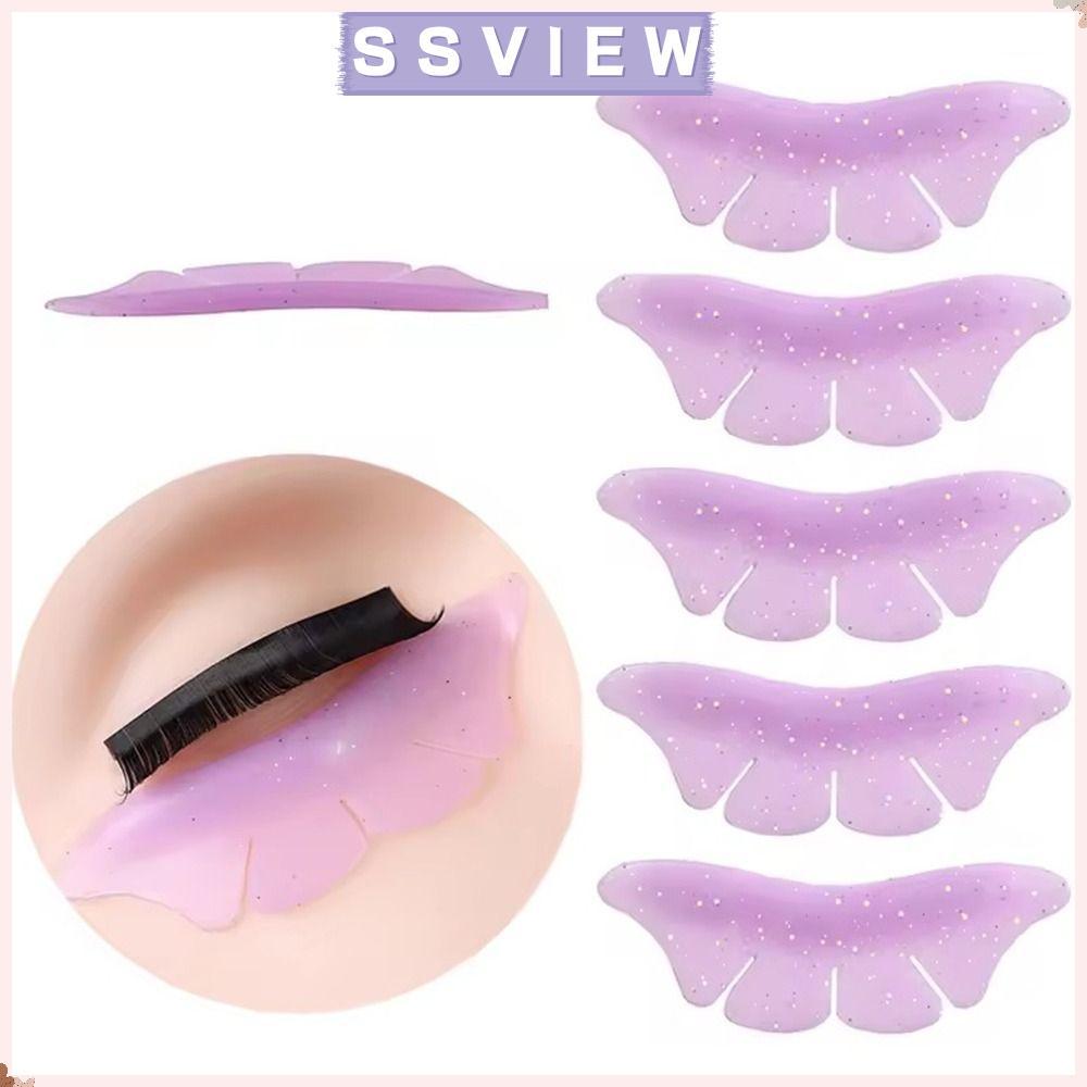 SILLSAVIEW แผ่นดัดขนตา, Eyelash Extension Glitter Lash Lifting Pads, แบบพกพาผีเสื้อรูปซิลิโคนReusable Eyelash Lifting Shieldผู้หญิงแต่งหน้าเครื่องมือ