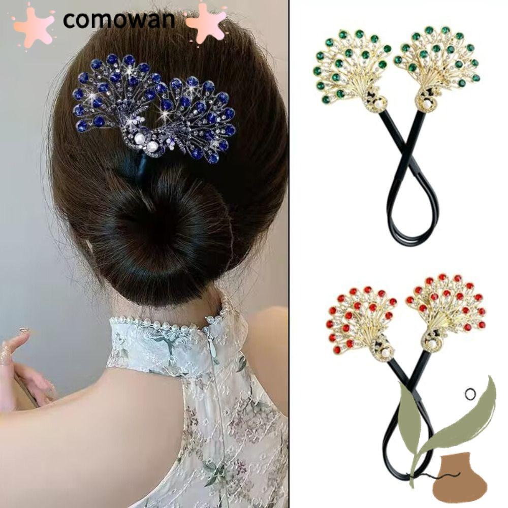 Kowan ทรงผม Twist, Headwear ง่าย Fast Snap ผม Bun Maker Twist, Elegant นกยูงรูปร่างม้วนเครื่องมือผม Curler ผู้หญิง