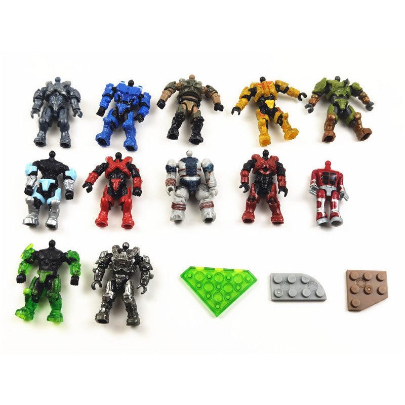 Me mega mega mega Halo Mission อัญเชิญ Minifigure อุปกรณ์เสริมฐานแผ่นใส่บล็อกตัวต่อ AU4U