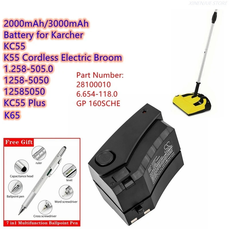 แบตเตอรี่ CS 28100010,6.654-118.0, GP 160SCHE, AM1514, OSM-SC1500P, ​​4KR-1500SC/V สําหรับ Karcher K