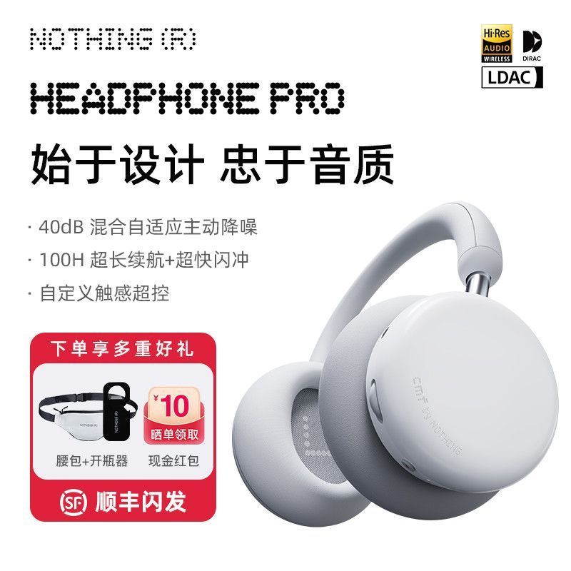 CMF โดย NOTHING Headphone Pro Headphone Pro Headphone ชุดหูฟังบลูทูธ Active Noise Cancellation อายุก
