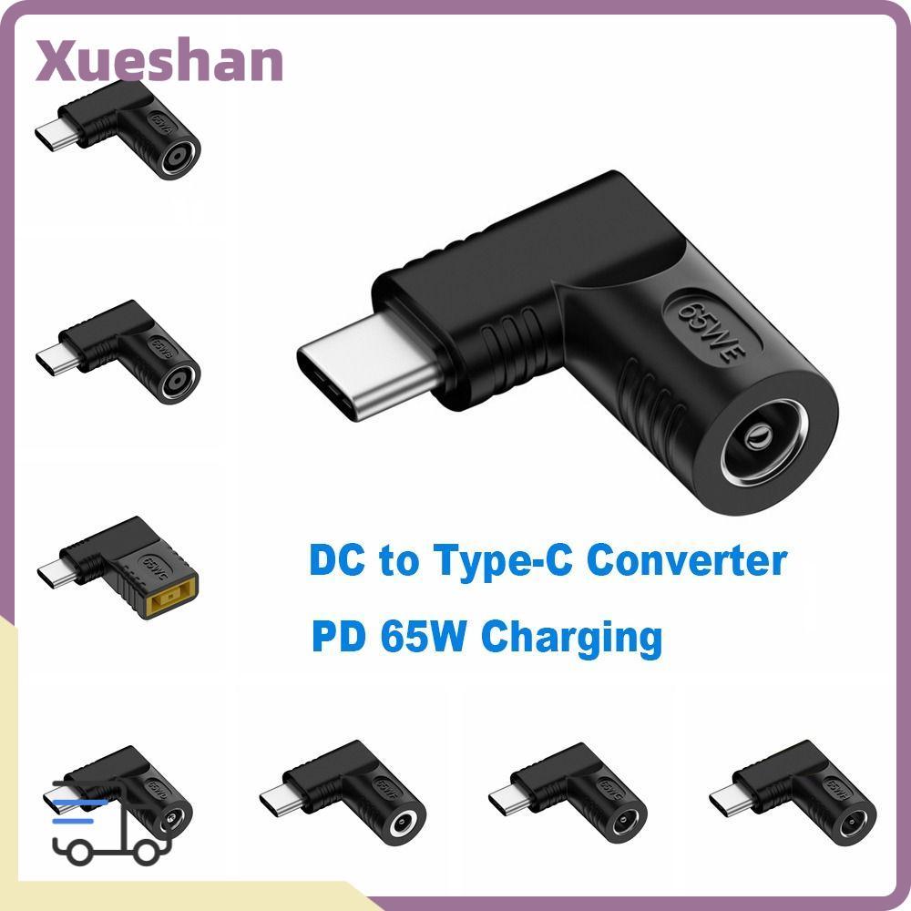 XUEXII DC to Type C Converter 5.5X2.5 7.4X0.9 4.5X0.6mm ทนทาน 5v 9v 12v PD 65W สําหรับ //
