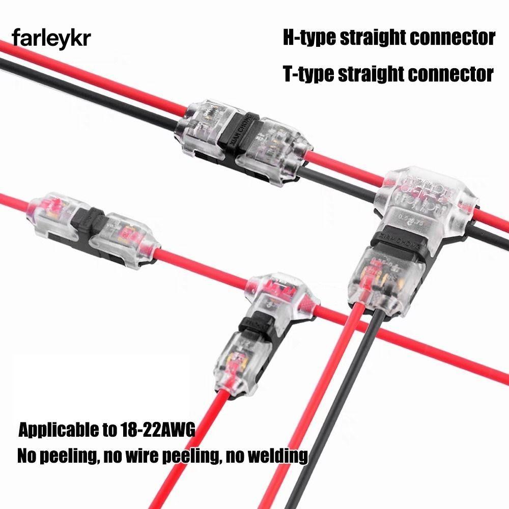 FARL 1 ชิ้นสายไฟ Crimp,ตัวเชื่อมต่อรถ 8-22AWG Pluggable Wire Connector, Quick Splice 2Pin สําหรับสาย