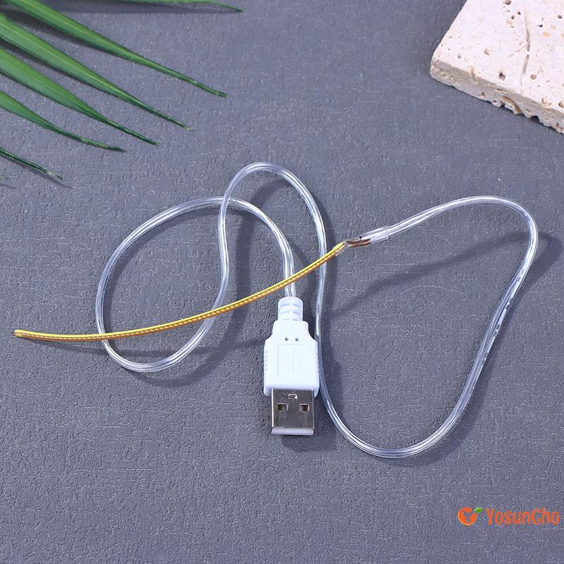 YosunChoker] 1 ชิ้นชิ้นส่วนโคมไฟไดโอด LED Filament ยืดหยุ่น DC 5V USB LED 360° Luminous Bendable Cre