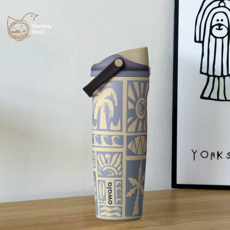 Owala Vintage Surf 30oz FreeSip Sway Tumbler - ขวดน้ําหุ้มฉนวนสแตนเลสจํานวนจํากัด, ถ้วยเก็บความร้อนย