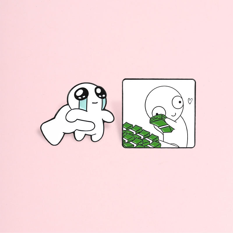 ตลก TBH Creature Meme เข็มกลัด Pins Crying Being ถือการ์ตูนเข็มกลัด Bagdes กระเป๋าเป้สะพายหลังตกแต่ง