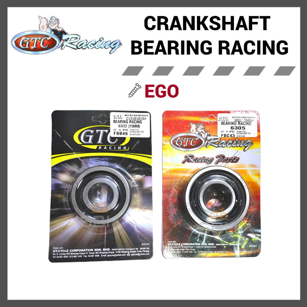 EGO CRANKSHAFT BEARING RACING (63/22 15MM + 6305)