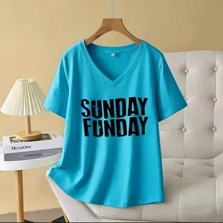 เสื้อยืดแขนสั้นผู้หญิง สไตล์อเมริกัน รุ่นใหม่ คอวี ทรงหลวม ฤดูร้อน ใส่สบาย ดูผอม ชุดลำลองสุดทันสมัย สื้อยืดผู้หญิงทุกวัน