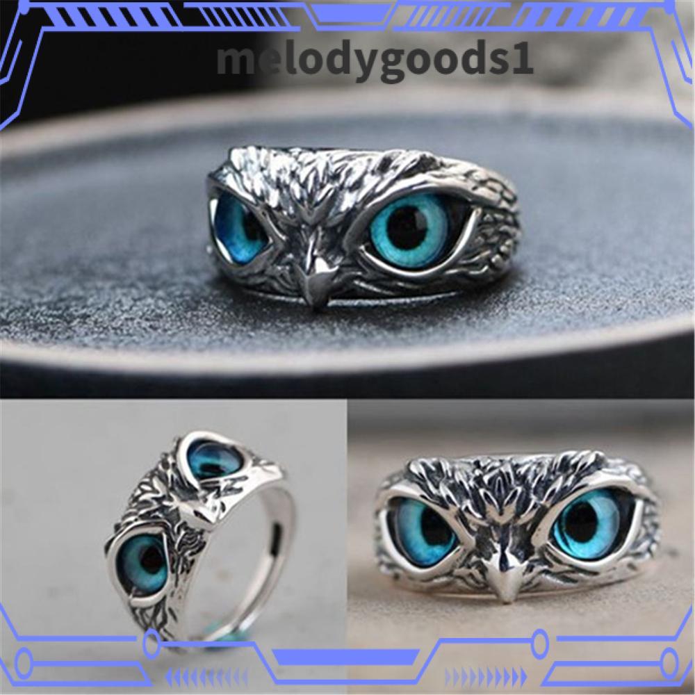 MELODYGOODS เครื่องประดับตานกฮูกคนรักปีศาจแหวนวินเทจ