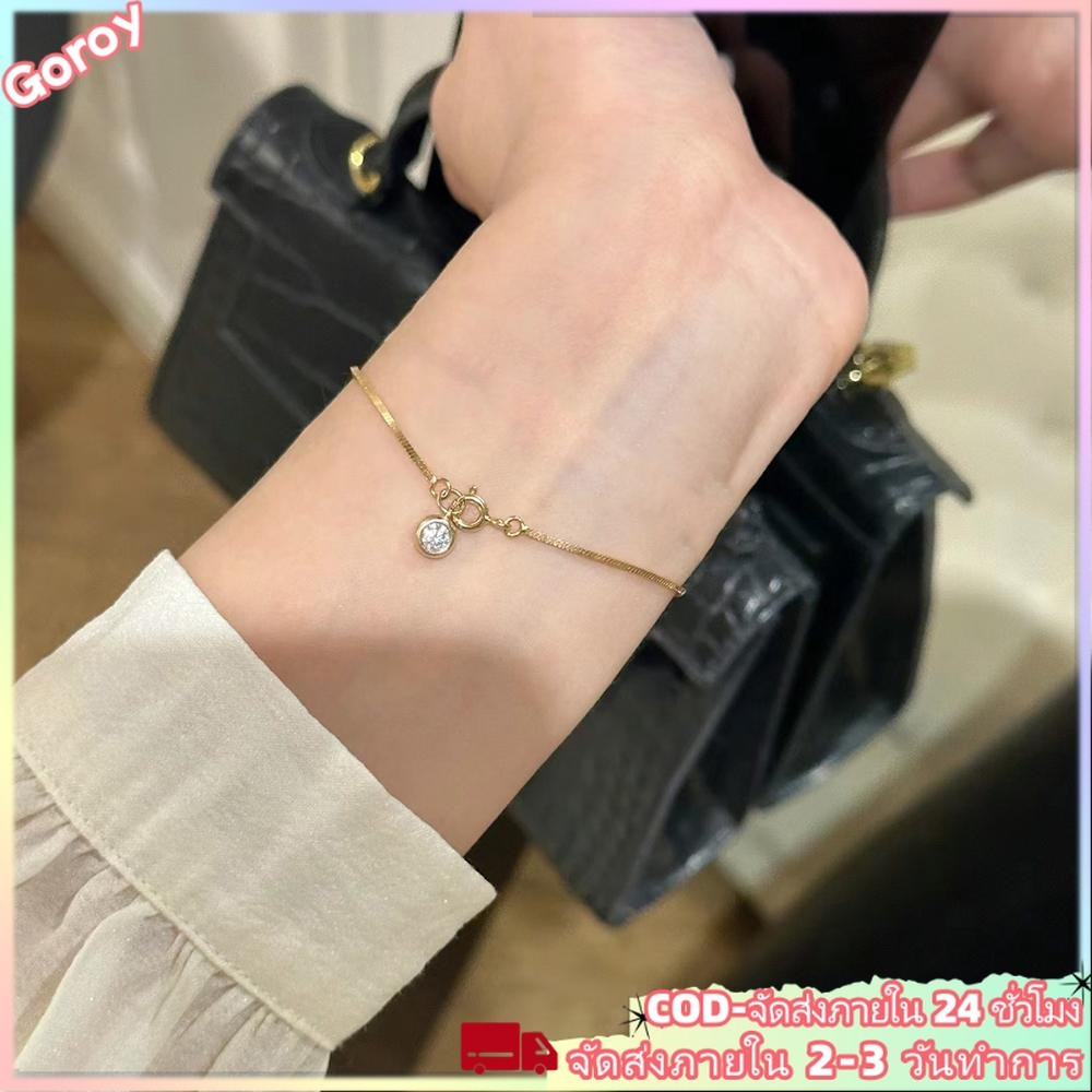 แฟชั่น สร้อยข้อมือจี้เพทายสดขนาดเล็กขั้นสูงสําหรับผู้หญิงเครื่องประดับแฟชั่นทุกการแข่งขัน