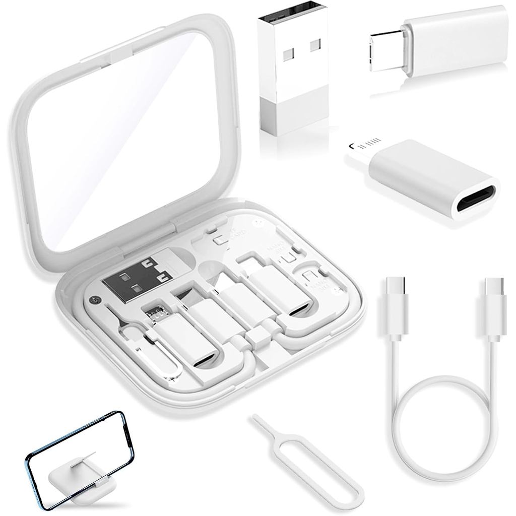 ชุดอะแดปเตอร์เดินทาง USB-C สําหรับ iPhone, Pixel & Galaxy: USB-A to C, Micro-USB to C, Type-C to Lig