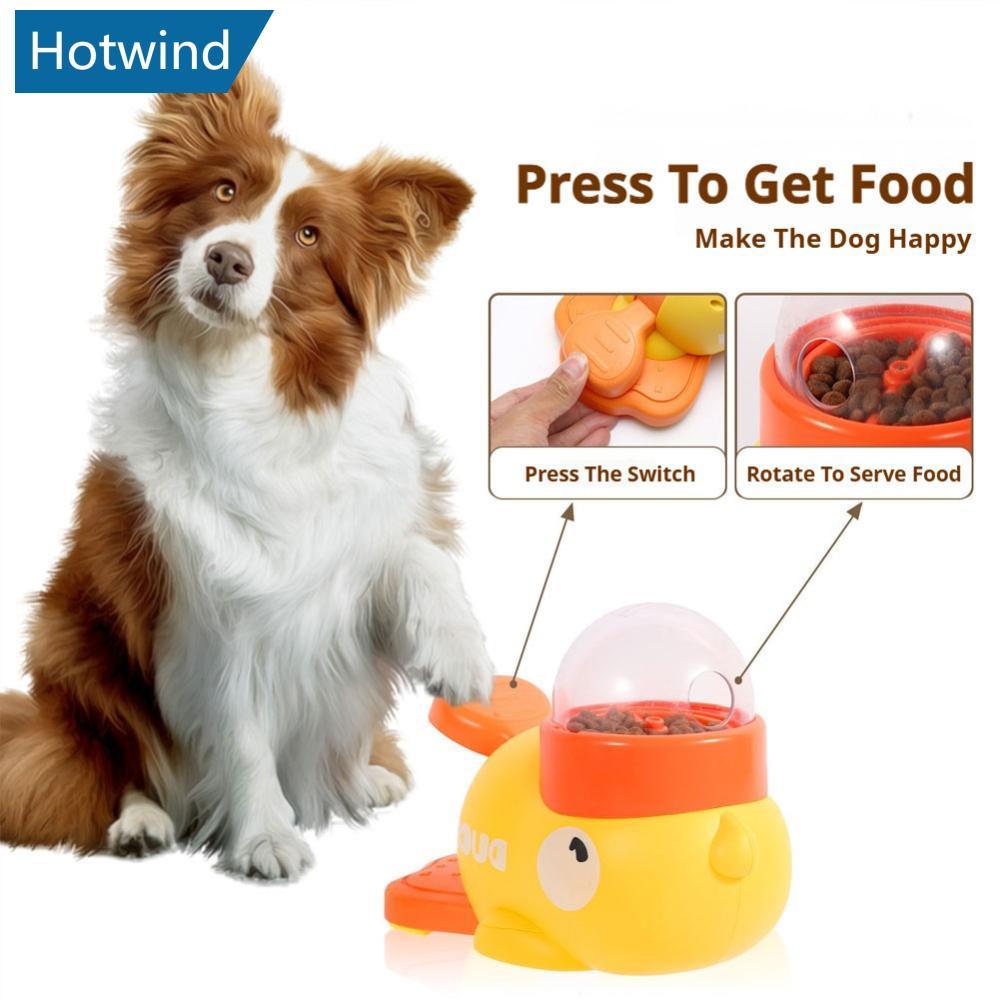 HW 2 In 1 สัตว์เลี้ยงช้าชามอาหารเป็ดรูปขนมขบเคี้ยวตู้ Anti Swallow Interactive Feeder ของเล่นสําหรับ