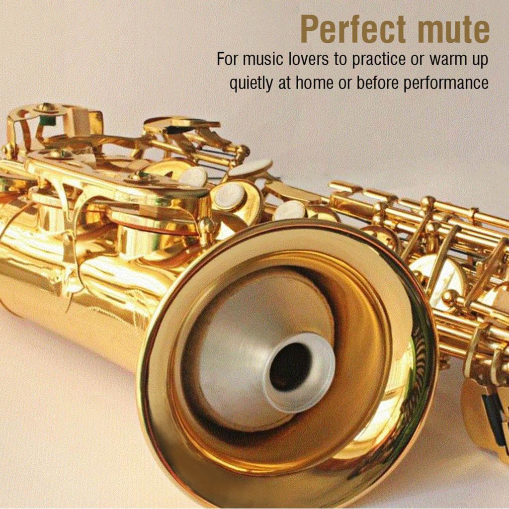 Outstyle-TH อลูมิเนียมอัลลอยด์ Walmeck Soprano Saxophone Mute Dampener Quiets Practice สำหรับผู้ที่ช