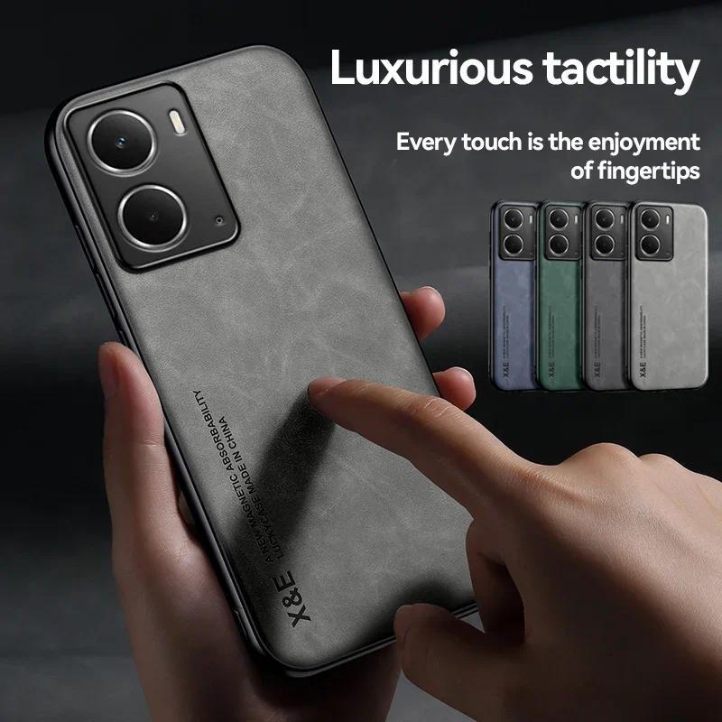 Matte Plain หนังสําหรับ Realme P3 5G โลหะในตัวเหมาะกับรถ Mount Holder สําหรับ Realme P3 5G