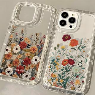 Retro ดอกไม้สําหรับ iPhone 17Pro 16 15 14 13 12 11 Pro Max X…