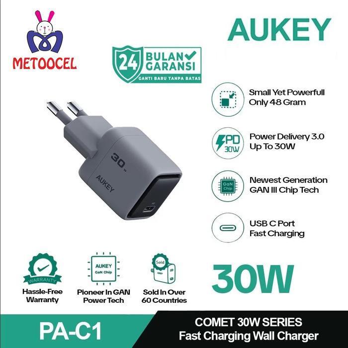 AUKEY PA-C1 Charger Comet 30W Series Type C 30W GAN III PD 3.0 PPS ชาร์จเร็วสุด