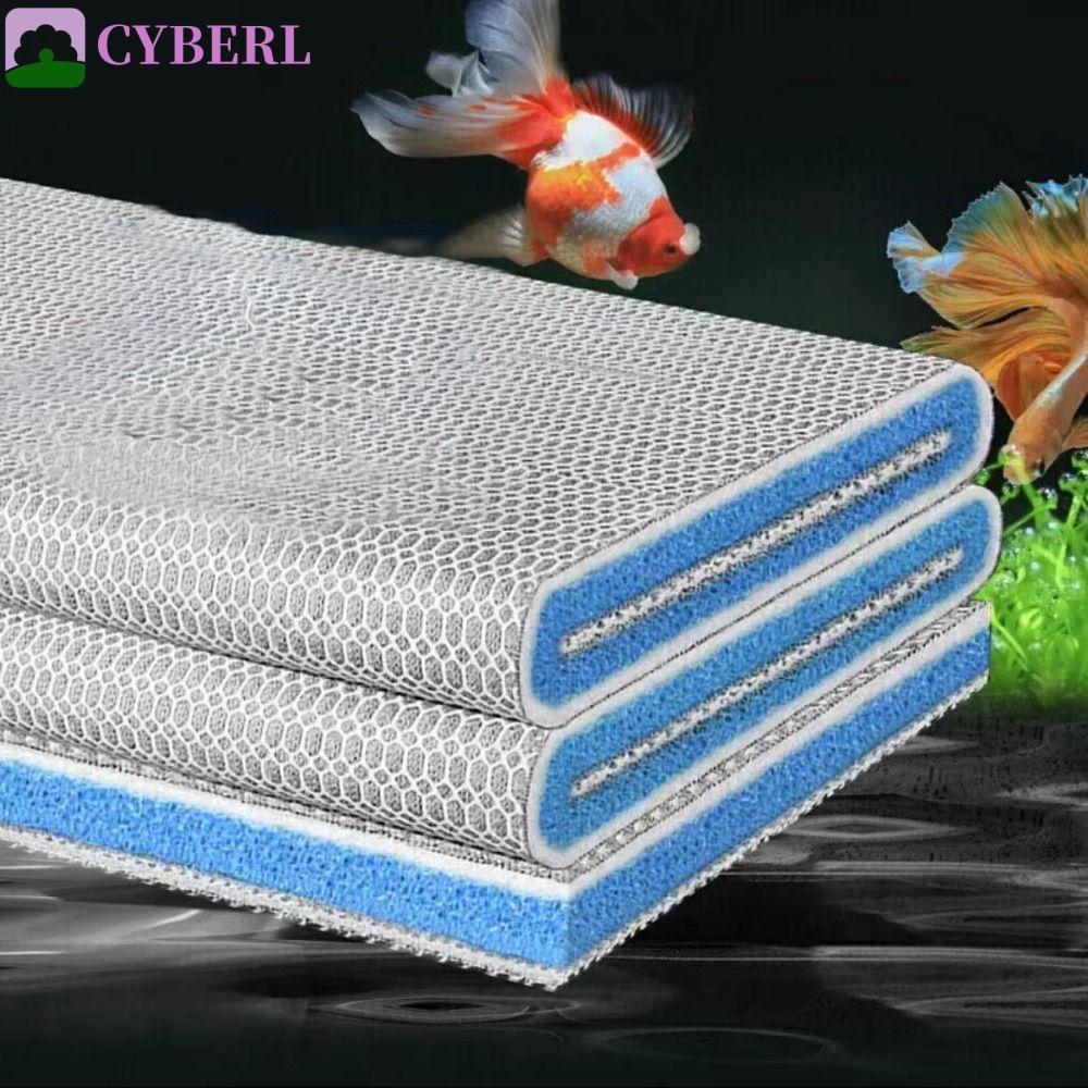 CYBERLINX Filter Sponge หนา 8D Aquarium Accessories ฟิลเตอร์บ่อฝ้ายชีวเคมีแบบใช้ซ้ําได้