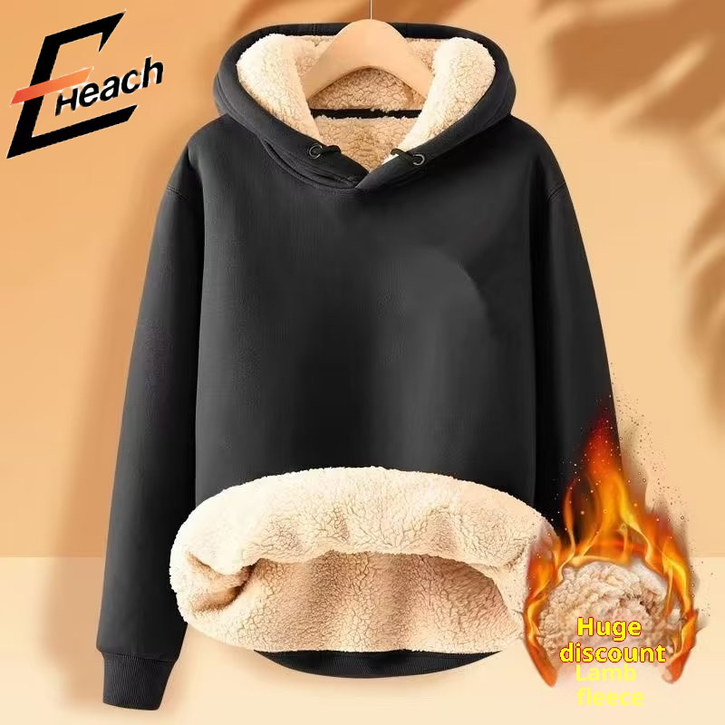 เสื้อฮู้ดผู้ชาย ทำจากขนแกะและผ้าขนสัตว์หนา ทนอากาศหนาว มีสไตล์ย้อนยุค