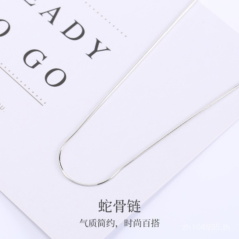 สร้อยคอมีลูกปัดเงินสเตอร์ลิง 925 สไตล์เกาหลี ออกแบบเรขาคณิตหรูหรา UDH4