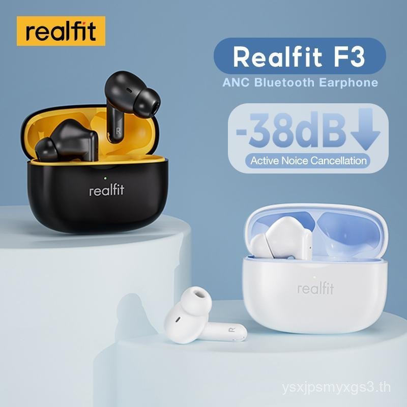 Realfit F3 บลูทูธ V5.4 หูฟัง ANC ตัดเสียงรบกวนพร้อมไมโครโฟนไฮไฟคุณภาพเสียงชุดหูฟังกีฬา
