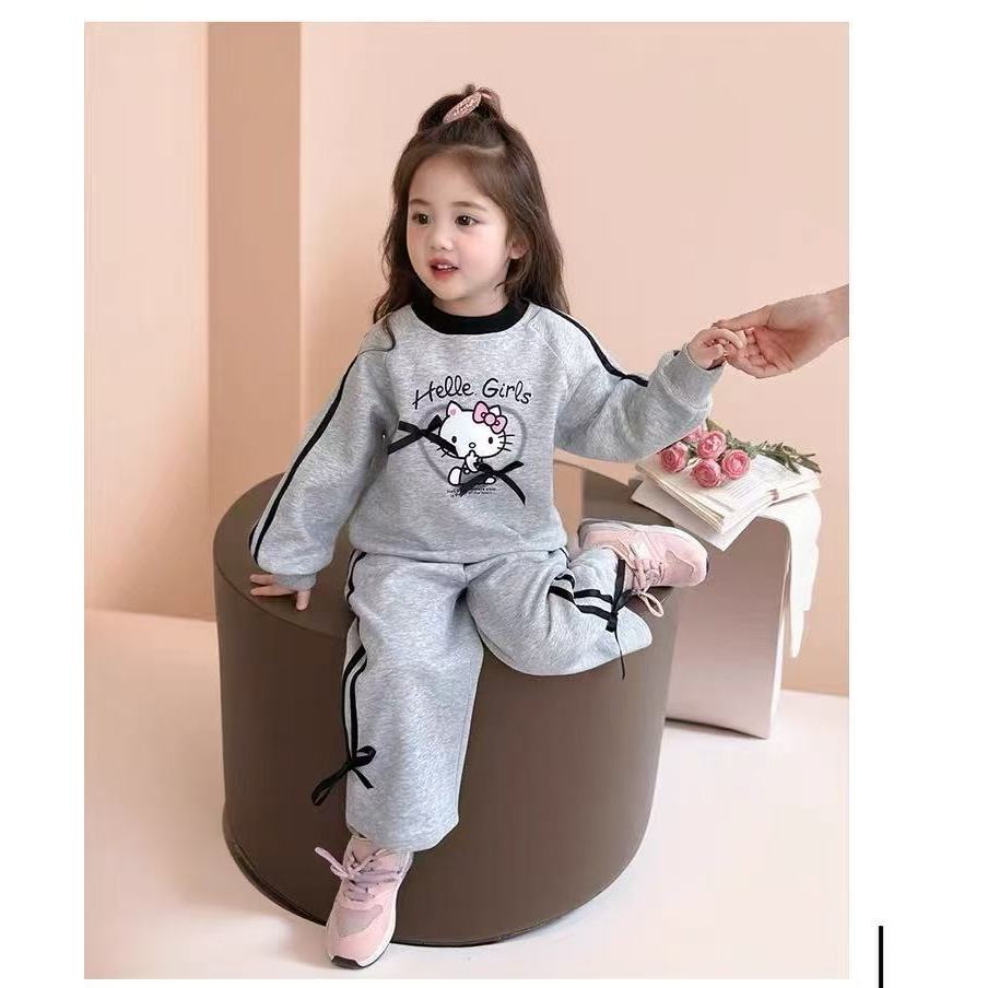 ชุดเซ็ตเด็กผู้หญิงลายการ์ตูนน่ารัก เสื้อแขนยาวพร้อมกางเกงขายาว สไตล์เกาหลีสุดเท่ - รูปที่ 7