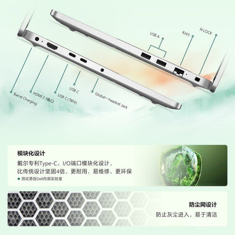 DELL DELL Pro14 PC14250 Core3-100U 8G 512G แล็ปท็อปสํานักงานแสงบาง