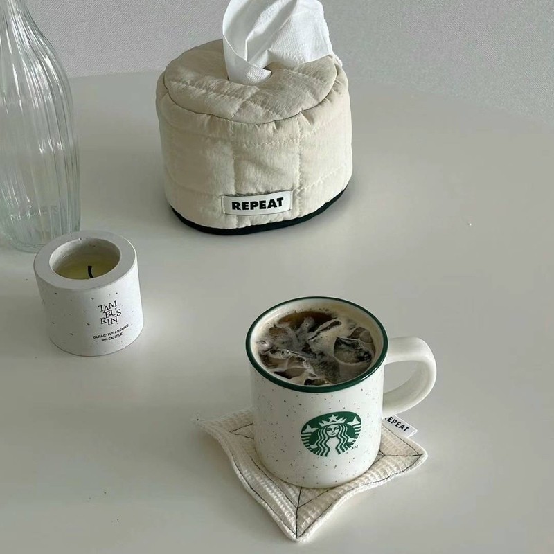 Jiyoon Starbucks Regular Limited Edition โลโก้คลาสสิก แก้วมัคเคลือบสีทึบเรียบง่าย