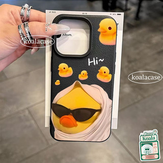 สำหรับ IPhone 17 Air 15 11 16 12 13 14 Pro Max XR X XS Max 7 14 15 16 8 Plus เคสซิลิโคนลายหนังเป็ดปากเหลืองน่ารัก