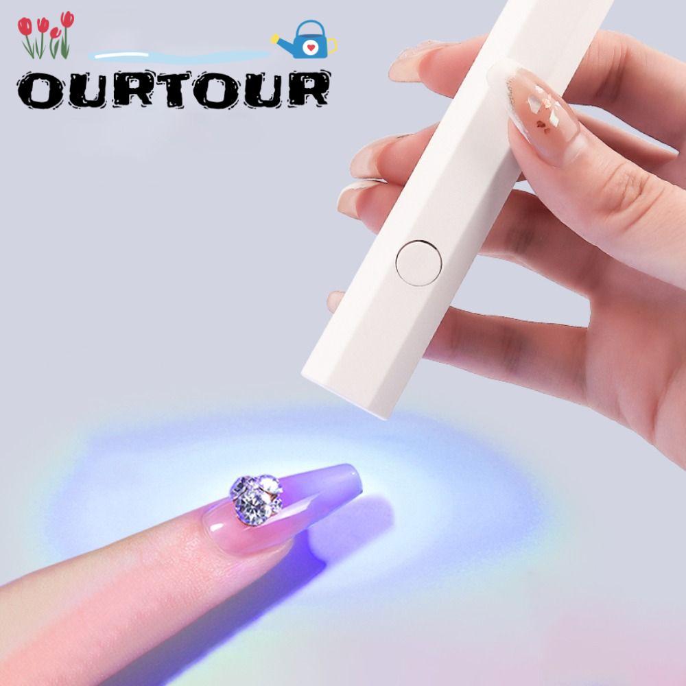 URTOUR ไฟ Uv, มือถือ 180mAh เครื่องเป่าเล็บ, เครื่องมือทําเล็บมินิเล็บเจล USB ปากกาสไตล์เจล Polish Drying Lamp