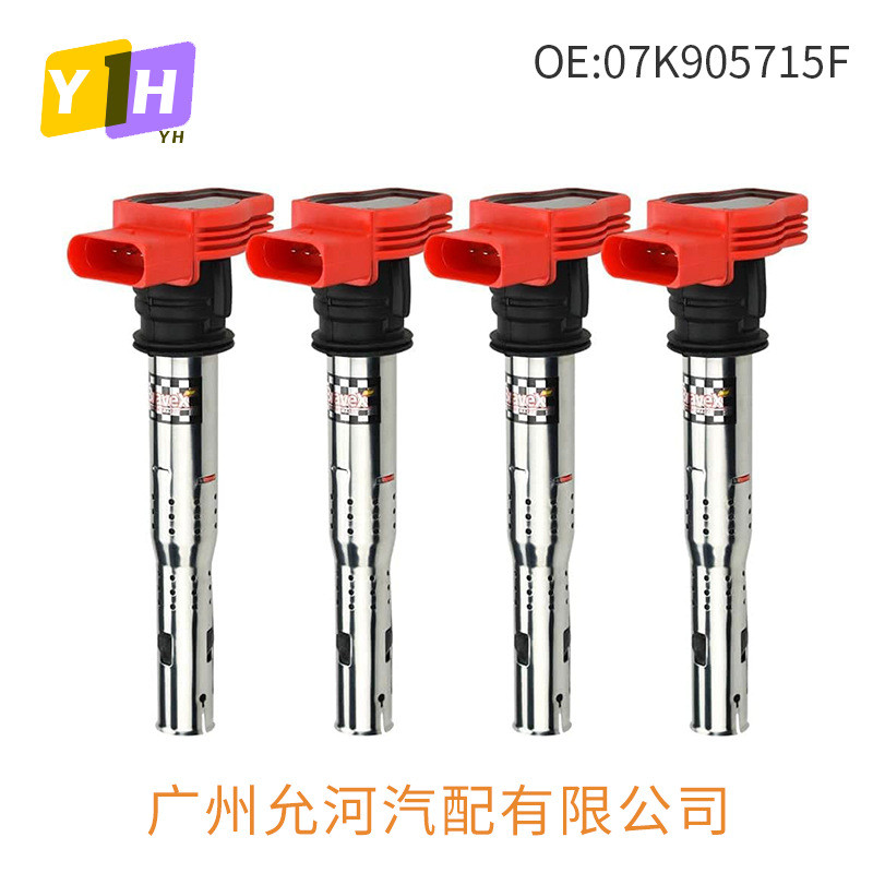เหมาะสําหรับ Passat Audi R8 A6L A3 A4L Q5 TT 2.0T คอยล์จุดระเบิด 07K905715เอฟ