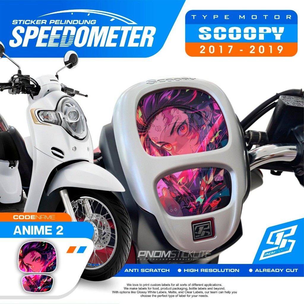 มาตรวัดความเร็วป้องกันรอยขีดข่วน Scoopy 2017 2018 2019 สติ๊กเกอร์วัดความเร็วรถจักรยานยนต์ Scoopy gen 3 อะนิเมะ motif