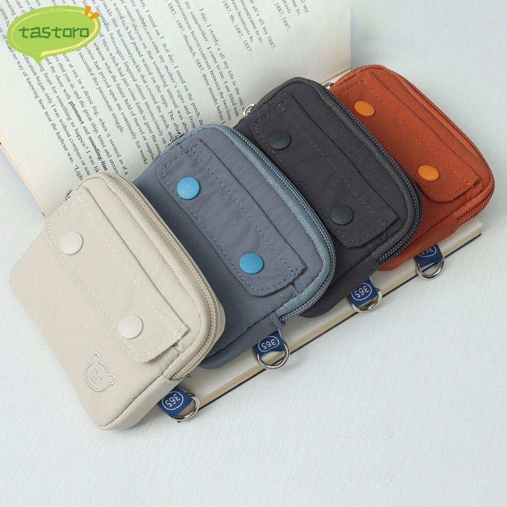 กระเป๋าใส่เหรียญ ทัสโร,สีทึบทนต่อการสึกหรอกระเป๋าสตางค์ขนาดเล็ก,แฟชั่นความจุขนาดใหญ่ถุงเก็บซิปชายหญิง