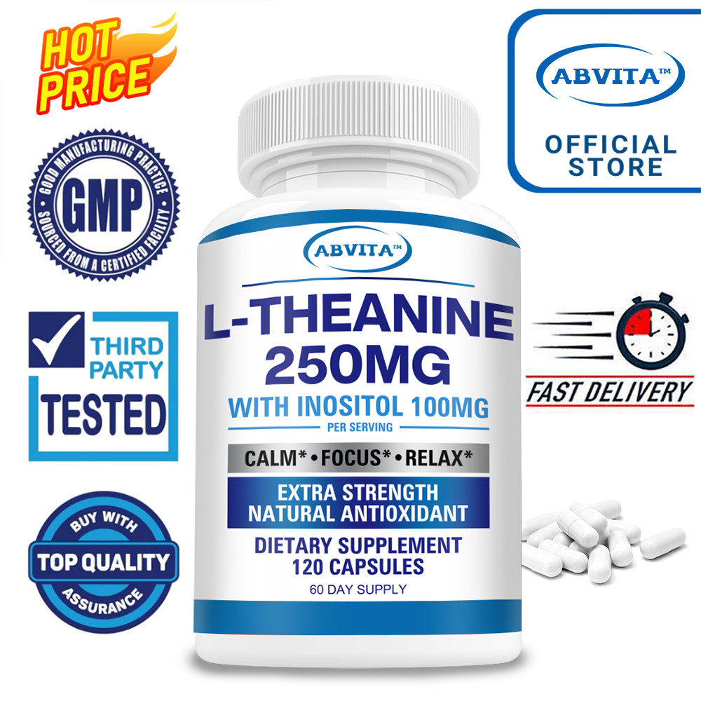 Nootropics L-Theanine พร้อม Inositol Stress Reliever & Cognitive Booster Premium Nootropics Blend