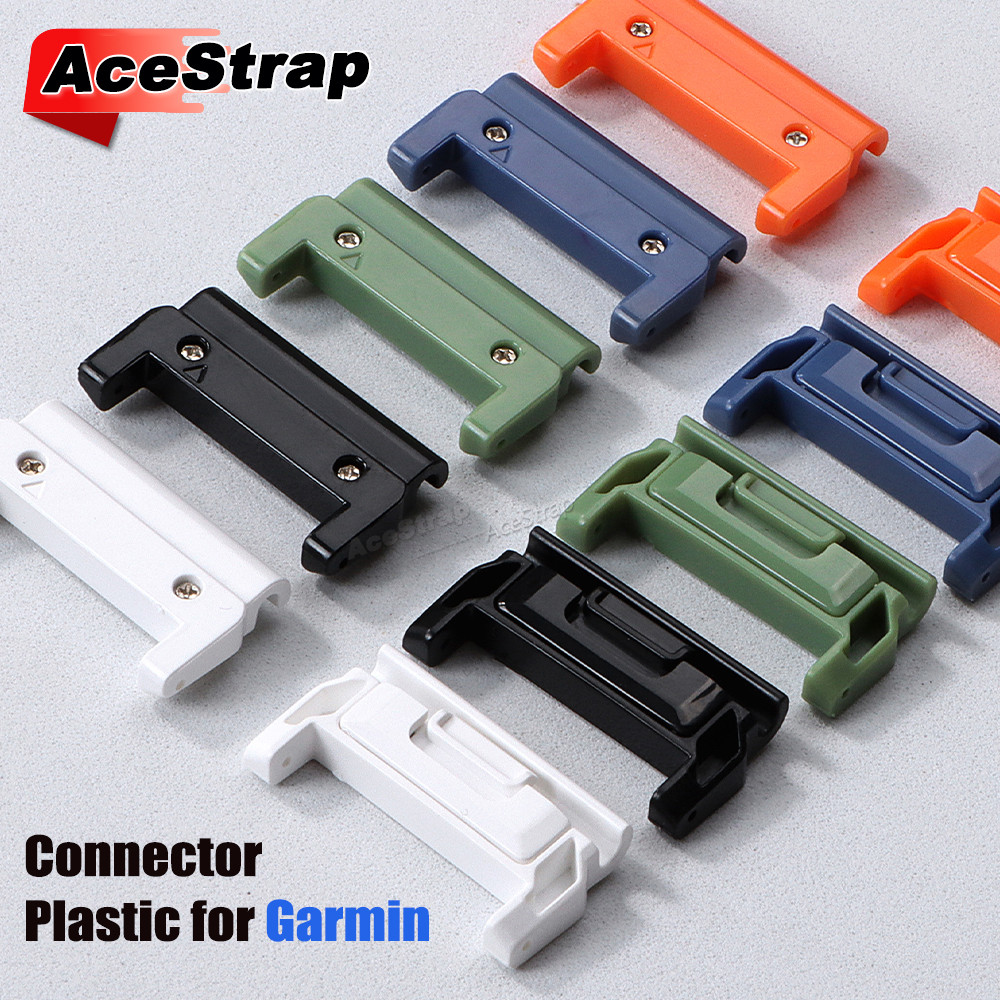 1 คู่อะแดปเตอร์พลาสติก QuickFit สําหรับ Garmin 26 มม.22 มม.20 มม.หนังไนลอนซิลิโคน watchStrap Connectors